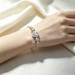 925 Sterling Silver Graduated Moissanite Bracelet